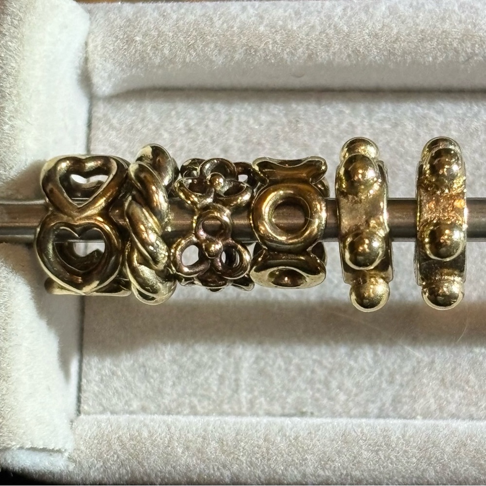Retired 14k Gold Pandora Spacers Lot